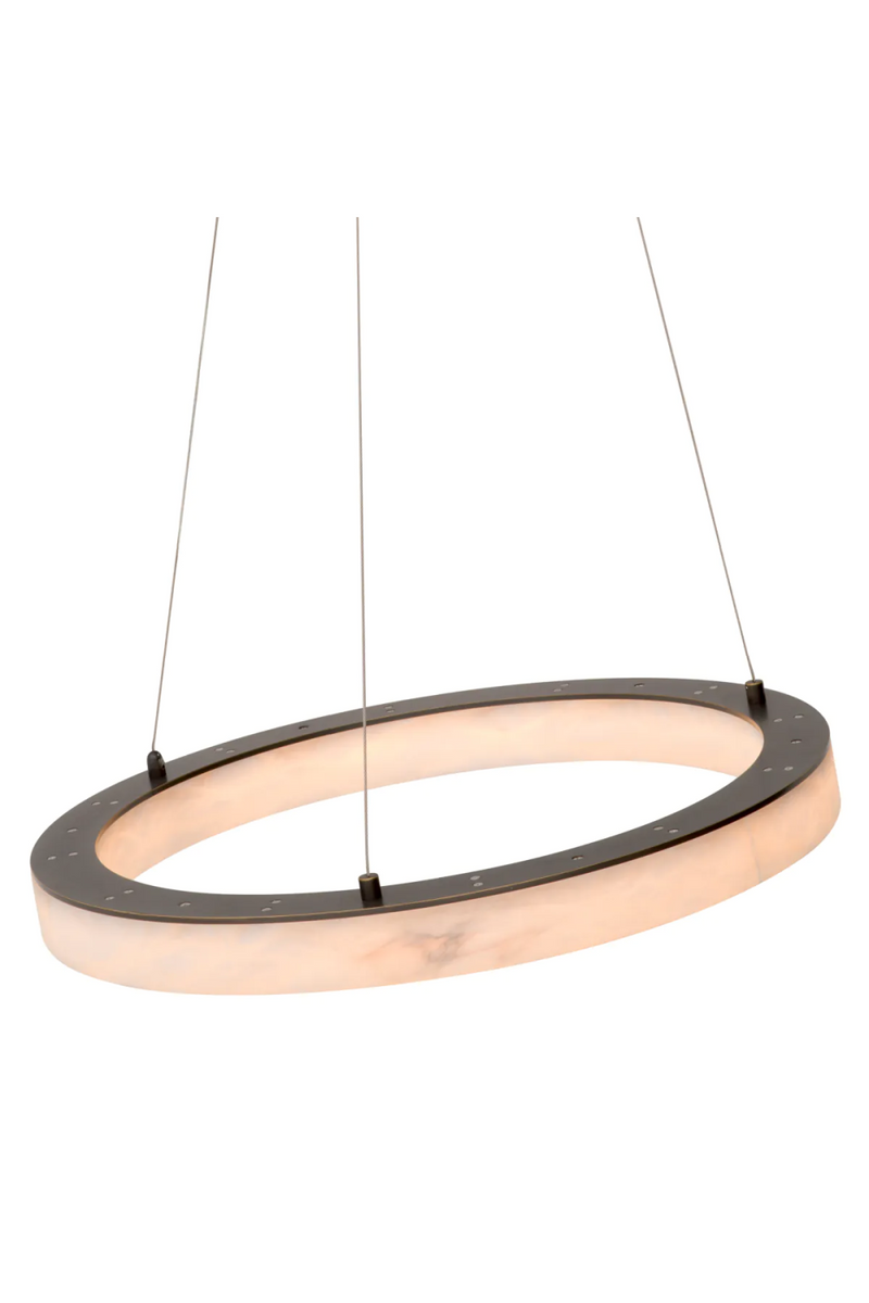 Round Alabaster Chandelier | Eichholtz Gallen | Oroatrade.com