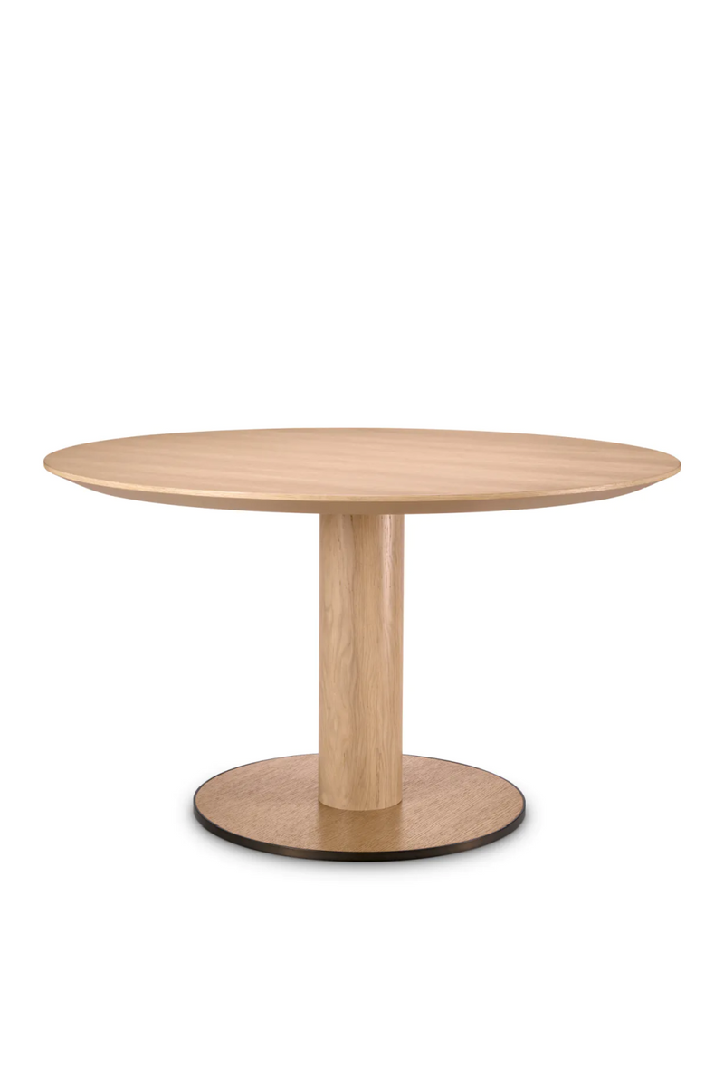 Round Oak Pedestal Dining Table | Eichholtz Astro | Oroatrade.com