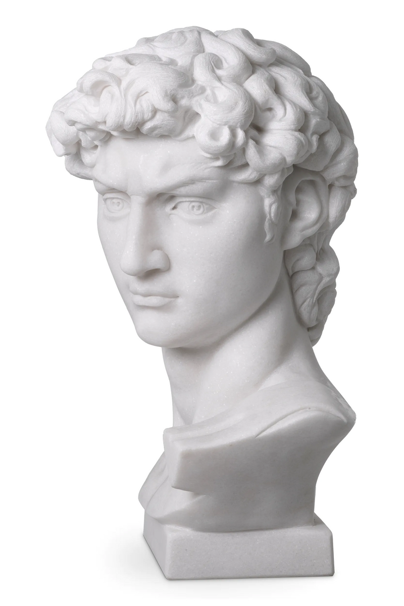 White Marble Head Sculpture | Eichholtz David | Oroatrade.com