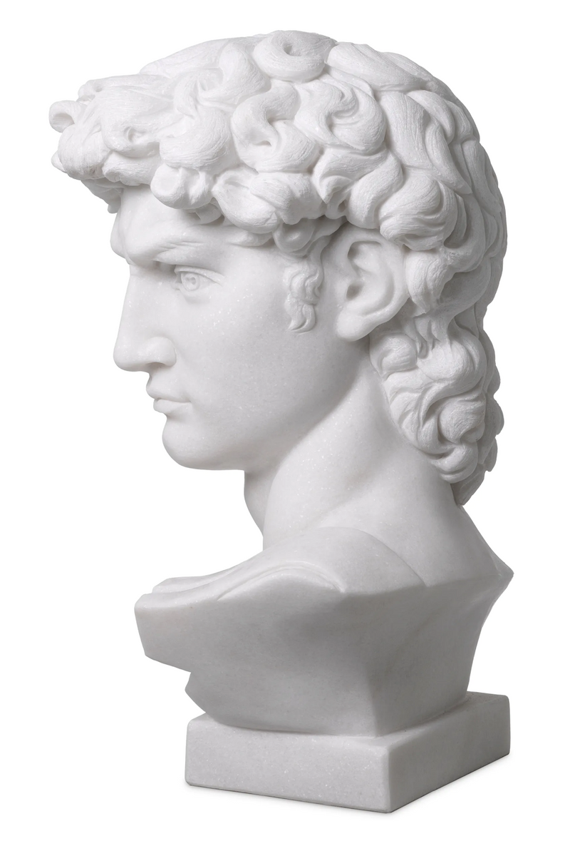 White Marble Head Sculpture | Eichholtz David | Oroatrade.com