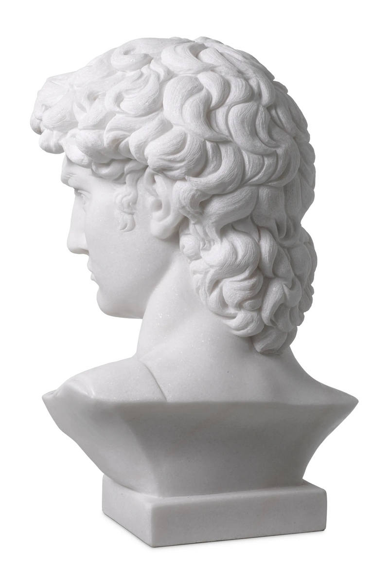 White Marble Head Sculpture | Eichholtz David | Oroatrade.com