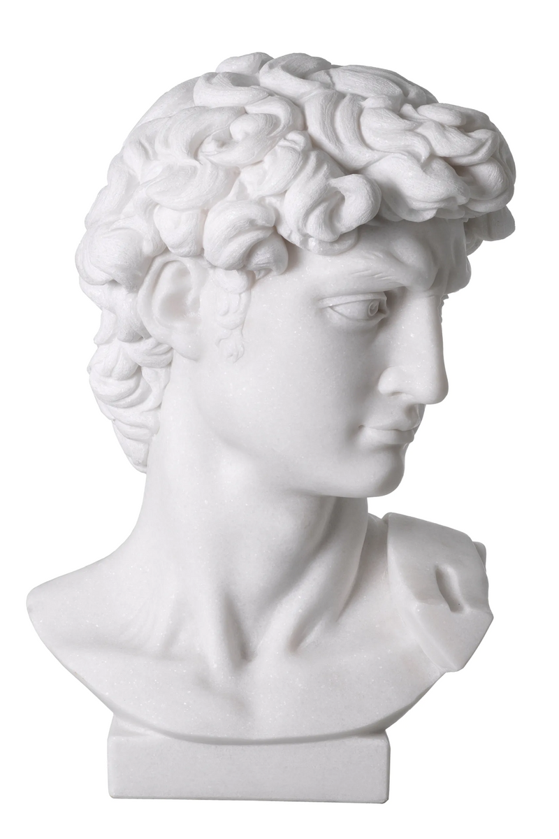 White Marble Head Sculpture | Eichholtz David | Oroatrade.com