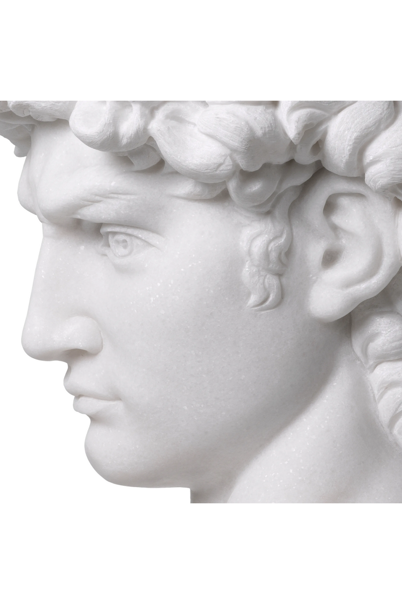 White Marble Head Sculpture | Eichholtz David | Oroatrade.com