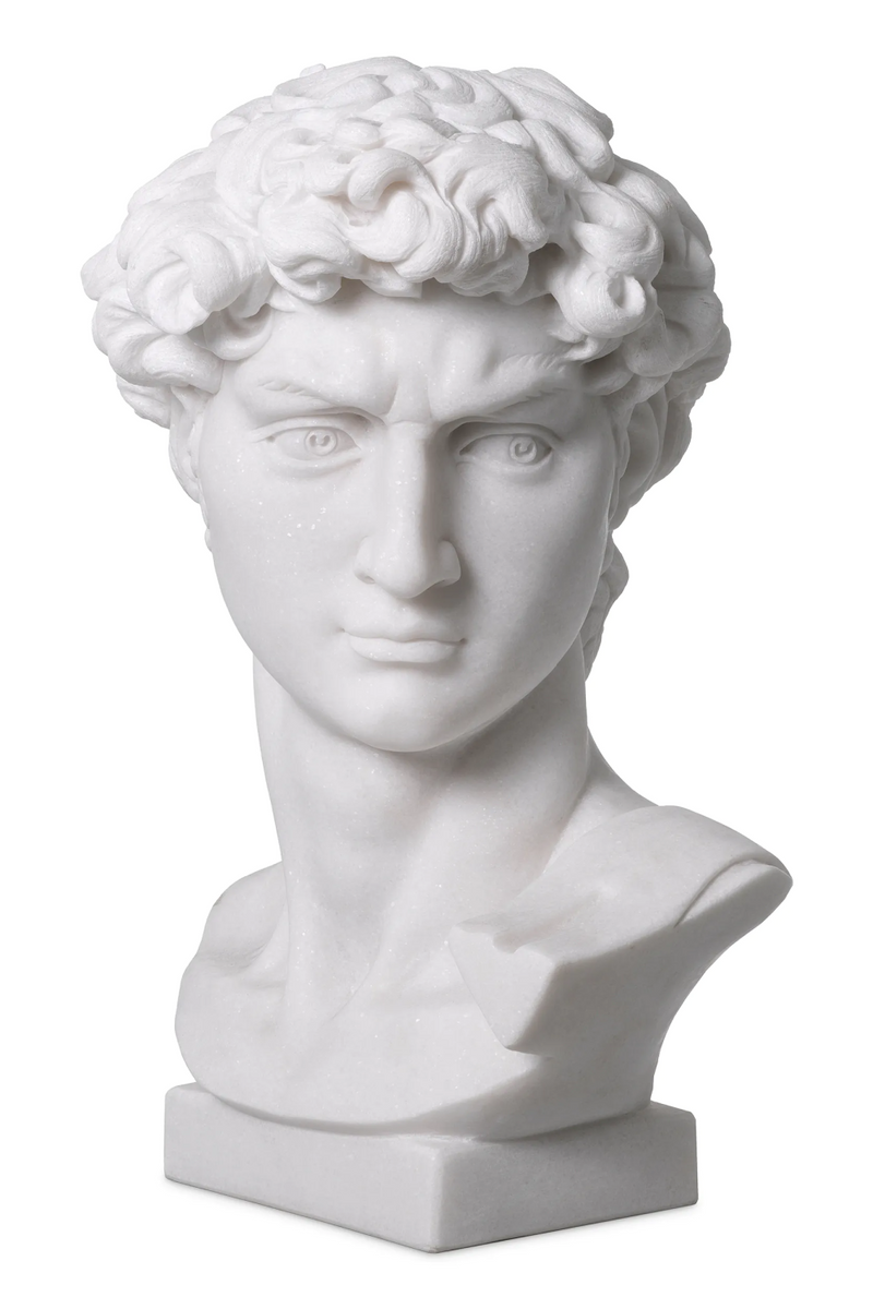 White Marble Head Sculpture | Eichholtz David | Oroatrade.com