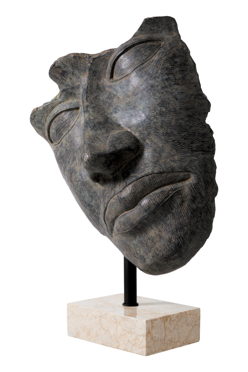 Antique Bronze Face Sculpture | Eichholtz Heros | Oroatrade.com