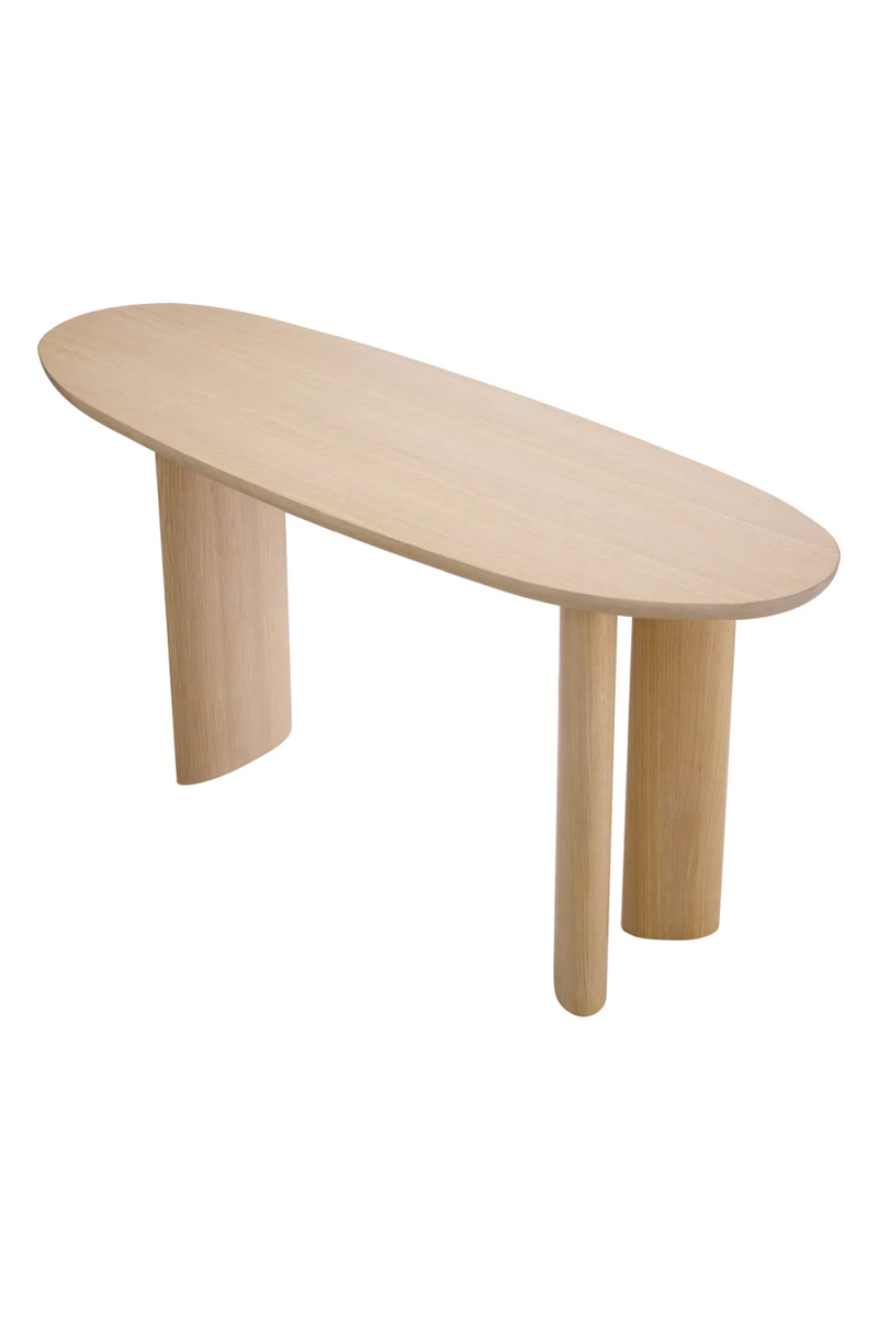 Scandi Oak Oval Console Table | Eichholtz Lindner | Oroatrade.com