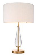 White Bouclé Shade Table Lamp | Eichholtz Stilla | Oroatrade.com
