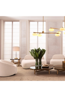 White Bouclé Shade Table Lamp | Eichholtz Stilla | Oroatrade.com