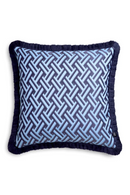 Dark Blue Fringed Cushion | Eichholtz Doris | Oroatrade.com