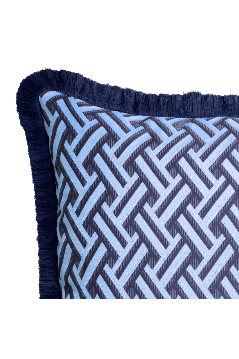 Dark Blue Fringed Cushion | Eichholtz Doris | Oroatrade.com