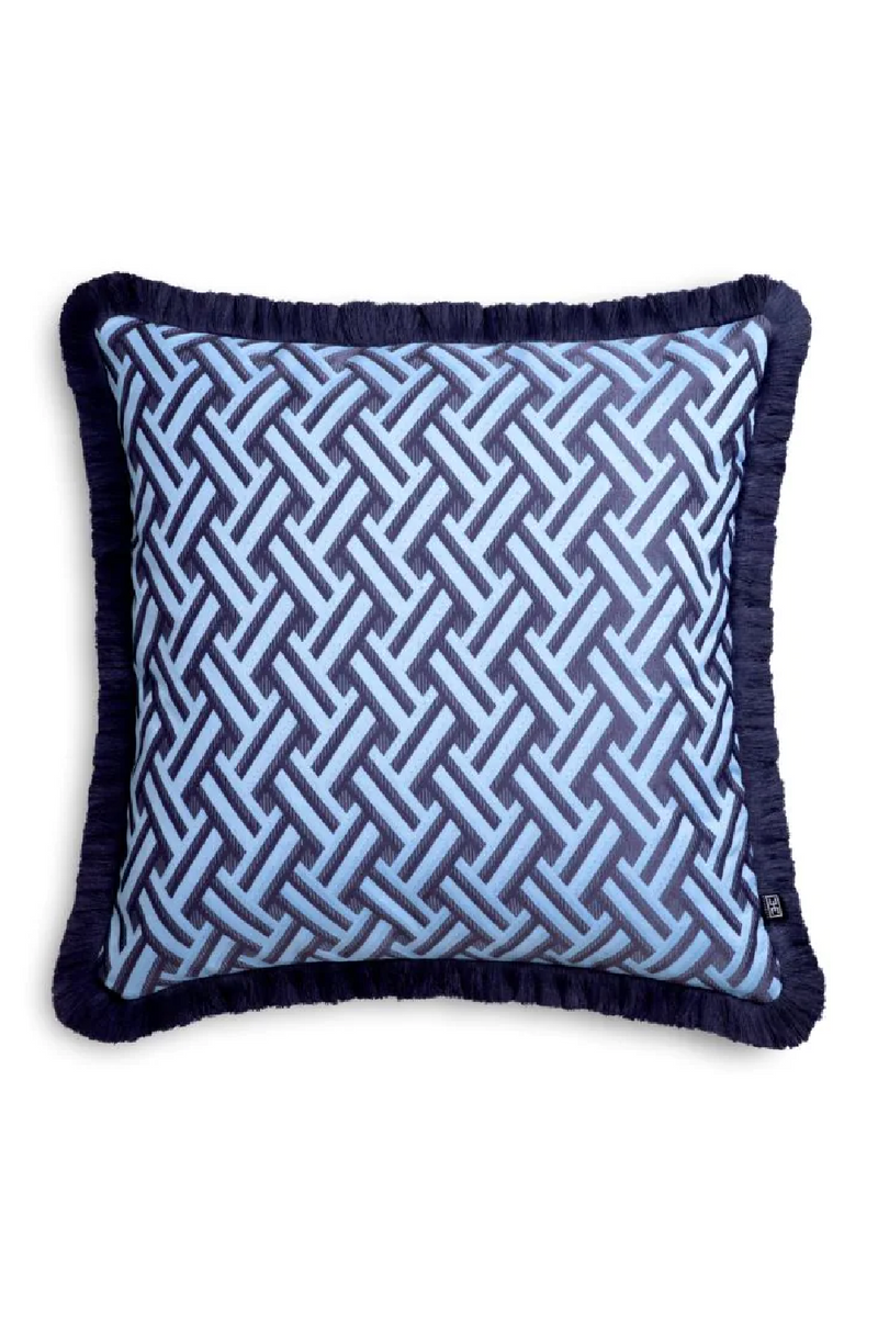 Dark Blue Fringed Cushion | Eichholtz Doris | Oroatrade.com