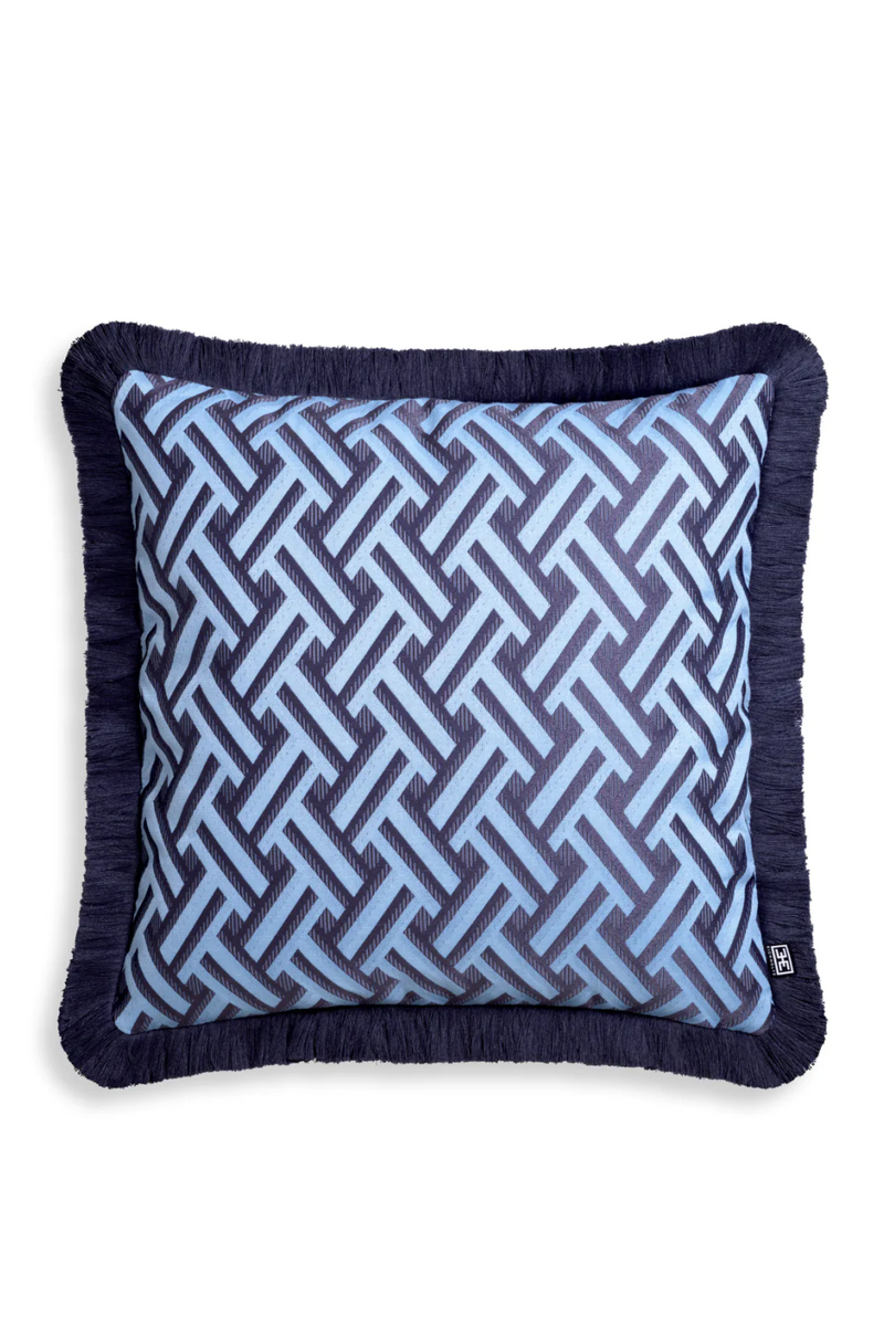 Dark Blue Fringed Cushion | Eichholtz Doris | Oroatrade.com