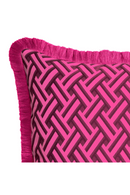 Dark Pink Fringed Cushion | Eichholtz Doris | Oroatrade.com