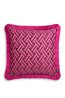 Dark Pink Fringed Cushion | Eichholtz Doris | Oroatrade.com