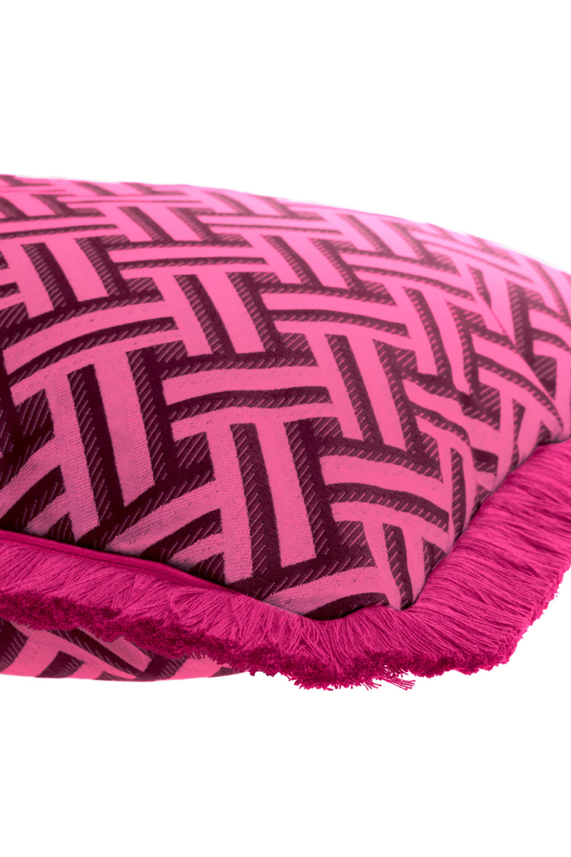 Dark Pink Fringed Cushion | Eichholtz Doris | Oroatrade.com