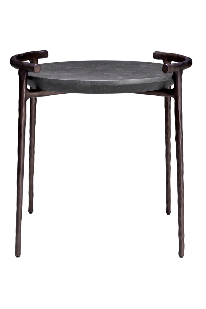 Gray Marble Rustic Side Table | Eichholtz Arca | Oroatrade.com