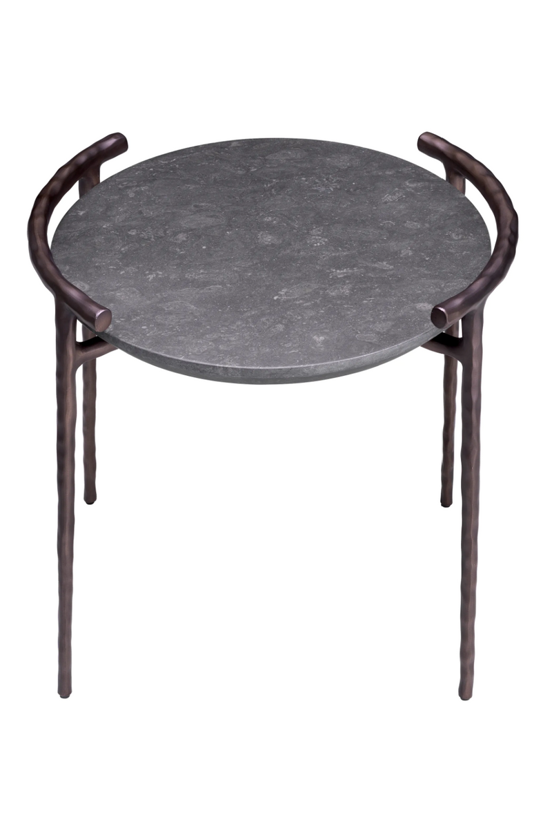 Gray Marble Rustic Side Table | Eichholtz Arca | Oroatrade.com