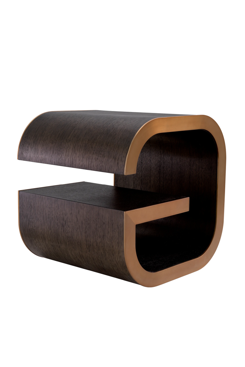 Brown Oak Modern Side Table | Eichholtz Galan | Oroatrade.com