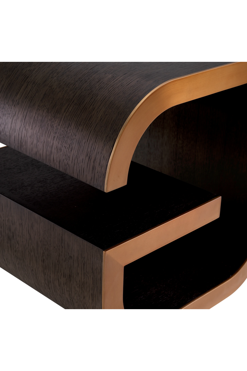 Brown Oak Modern Side Table | Eichholtz Galan | Oroatrade.com