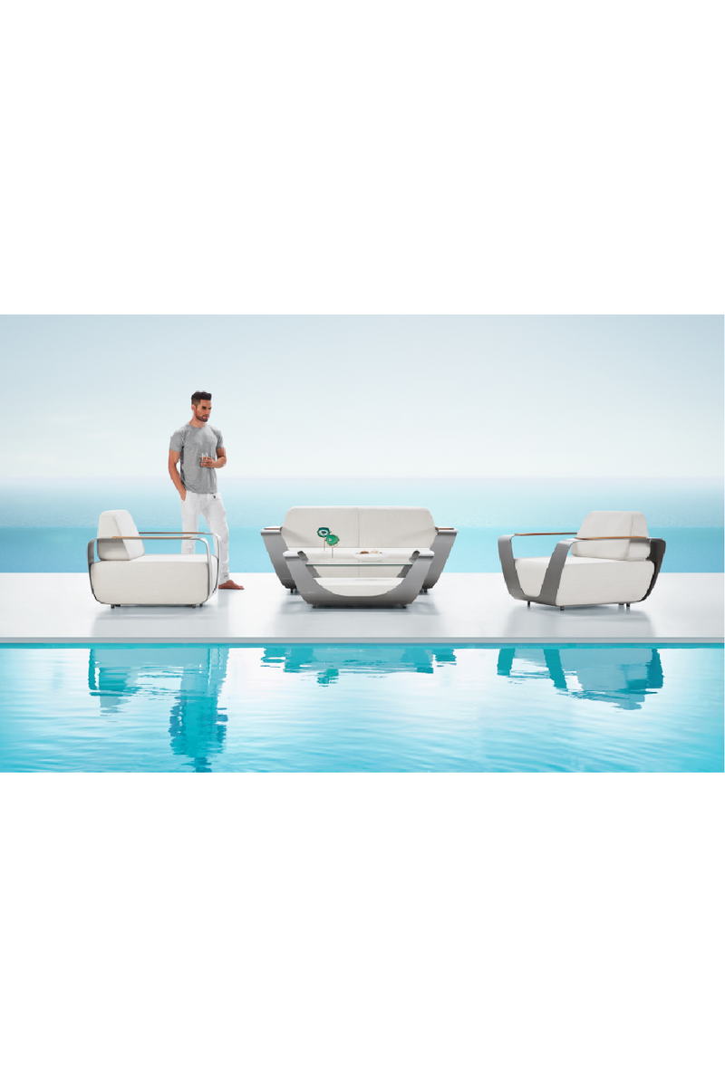 2-Seater Outdoor Lounge Set - Higold Pininfarina - White | Oroatrade.com
