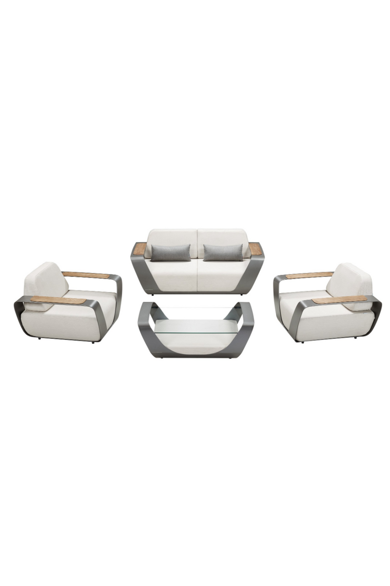 2-Seater Outdoor Lounge Set - Higold Pininfarina - White | Oroatrade.com