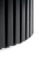 Cylindrical Black Mahogany Paper Basket | Ethnicraft Roller Max | Oroatrade.com