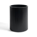 Cylindrical Black Mahogany Paper Basket | Ethnicraft Roller Max | Oroatrade.com