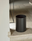 Cylindrical Black Mahogany Paper Basket | Ethnicraft Roller Max | Oroatrade.com