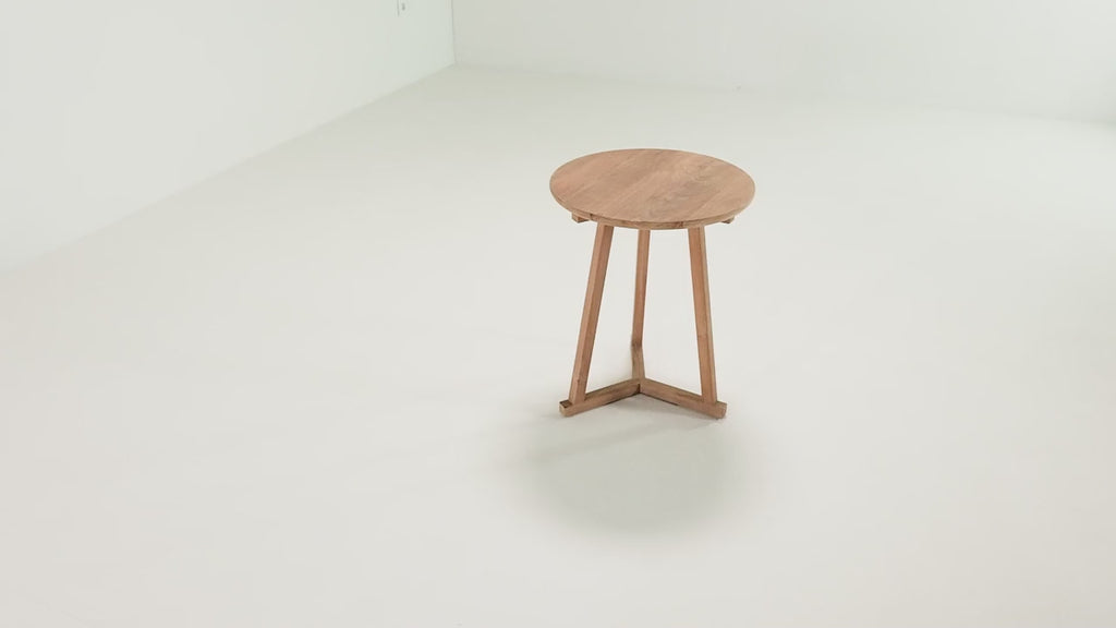 Solid Wooden Side Table | Ethnicraft Tripod | Oroatrade.com