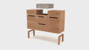 Solid Teak and Marble Vanity Unit | Tikamoon Slats | Oroatrade.com