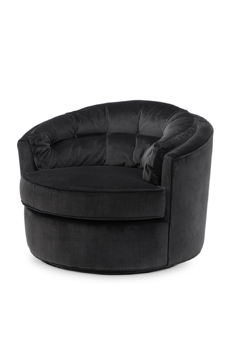 Black Velvet Swivel Chair | Eichholtz Recla | Oroatrade.com