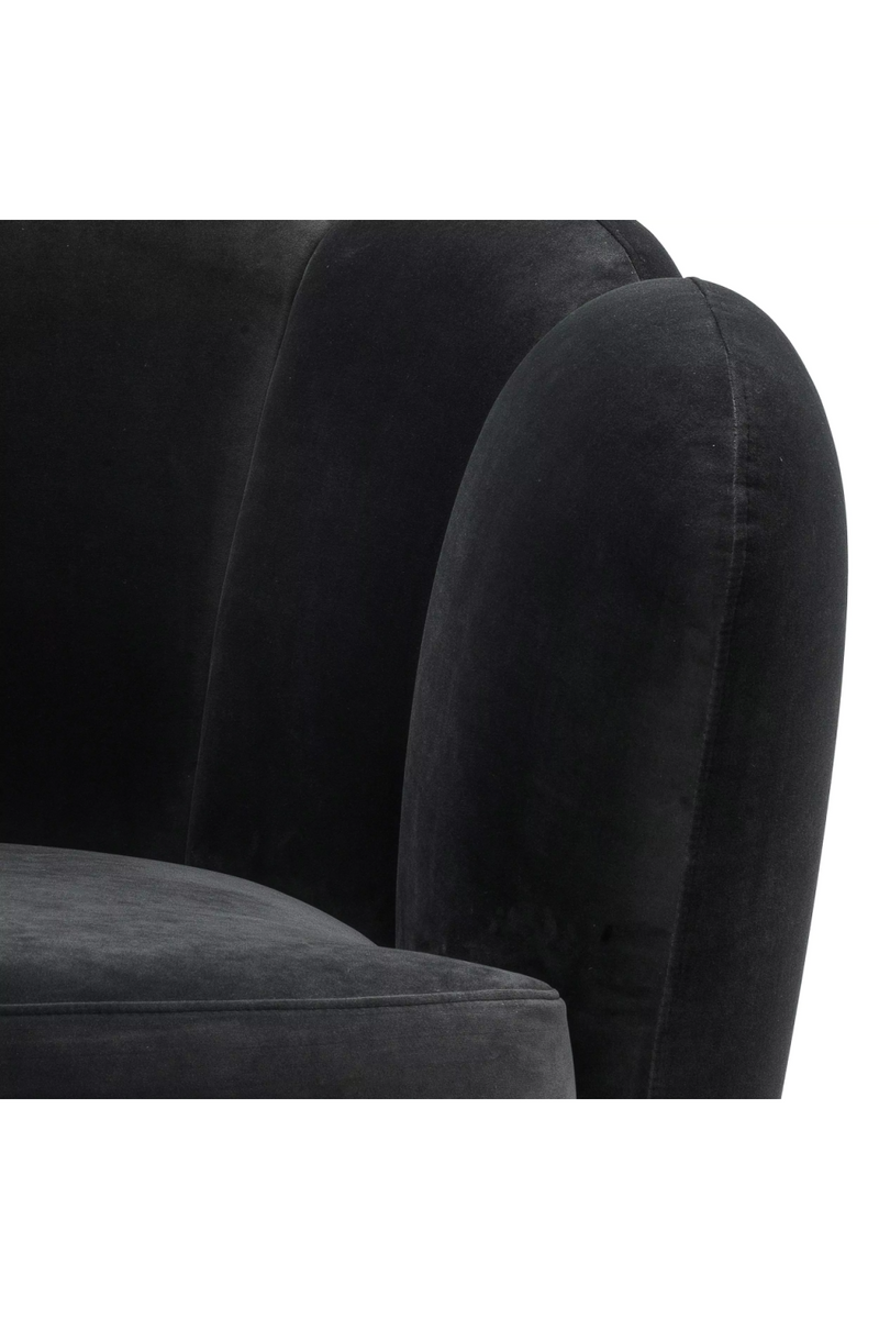 Gray Velvet Scalloped Swivel Chair | Eichholtz Mirage | Oroatrade.com