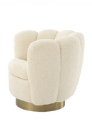 Cream Scalloped Swivel Chair | Eichholtz Mirage | Oroatrade.com