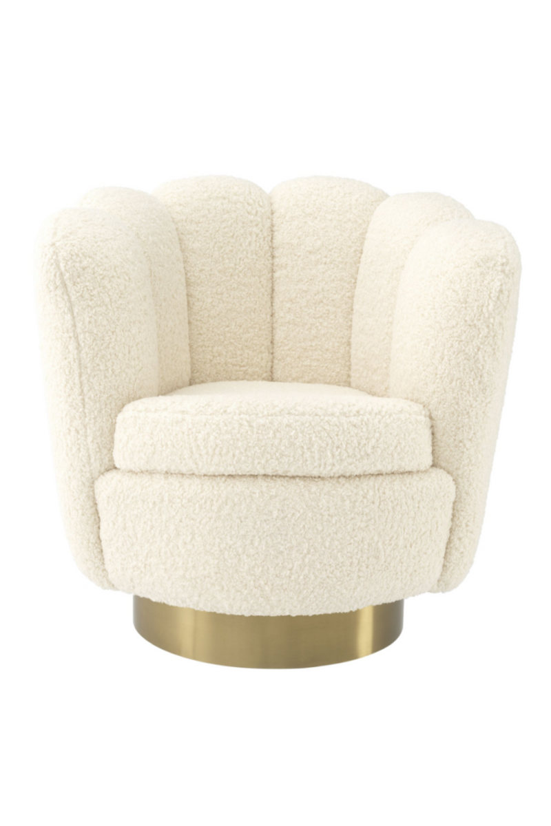 Cream Scalloped Swivel Chair | Eichholtz Mirage | Oroatrade.com