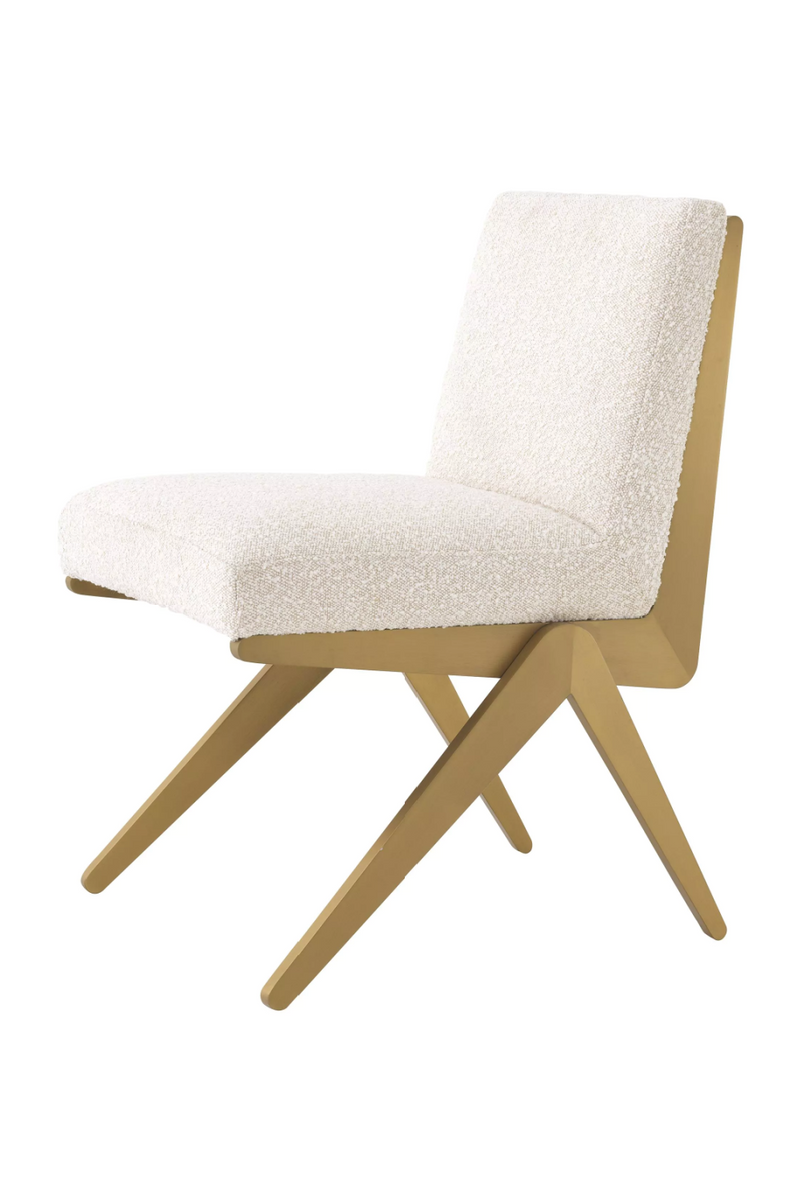Cream Bouclé V-Leg Dining Chair | Eichholtz Fico | Oroatrade.com