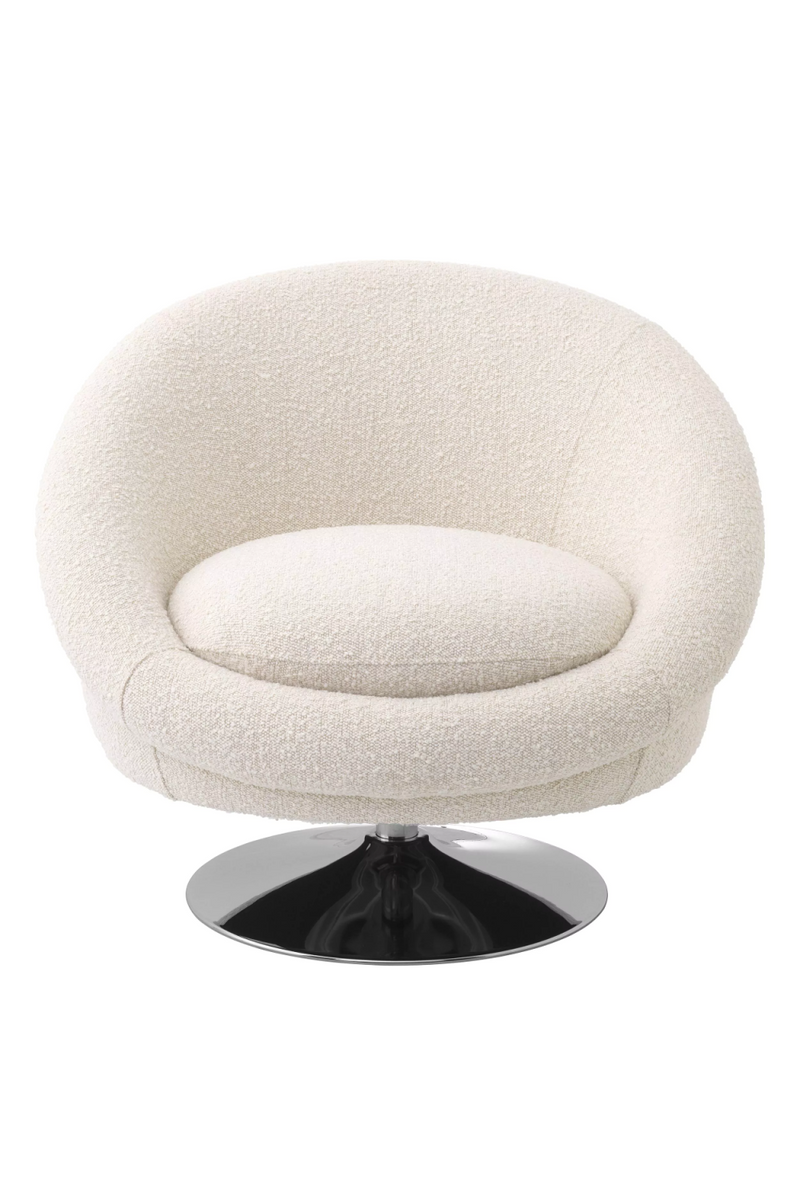 Cream Bouclé Swivel Tub Chair | Eichholtz Nemo | Oroatrade.com