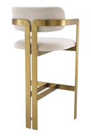 Gold Framed Boucle Bar Stool | Eichholtz Donato | OROATRADE.com