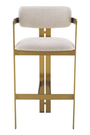 Gold Framed Boucle Bar Stool | Eichholtz Donato | OROATRADE.com
