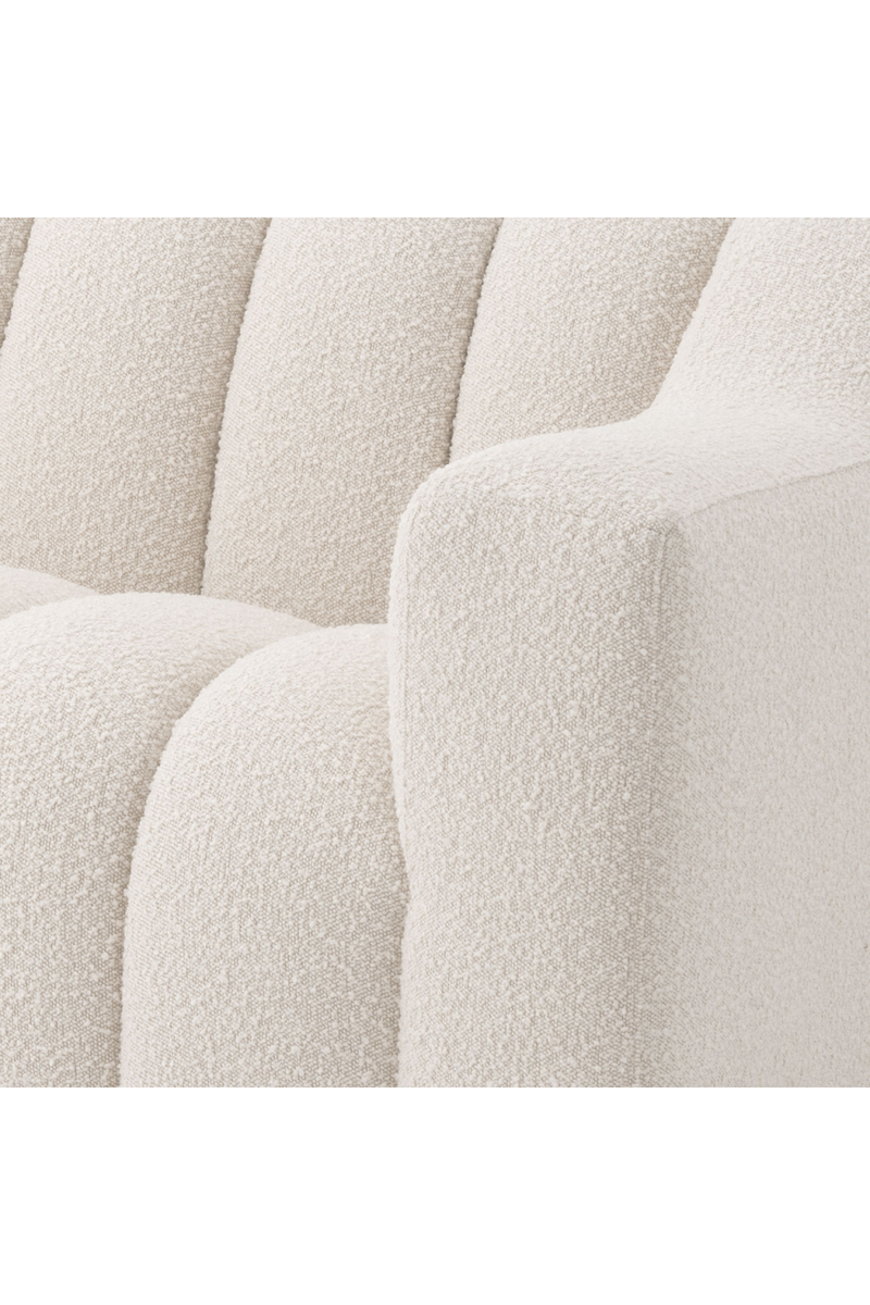 Cream Bouclé Channeled Sofa | Eichholtz Kelly | Oroatrade.com