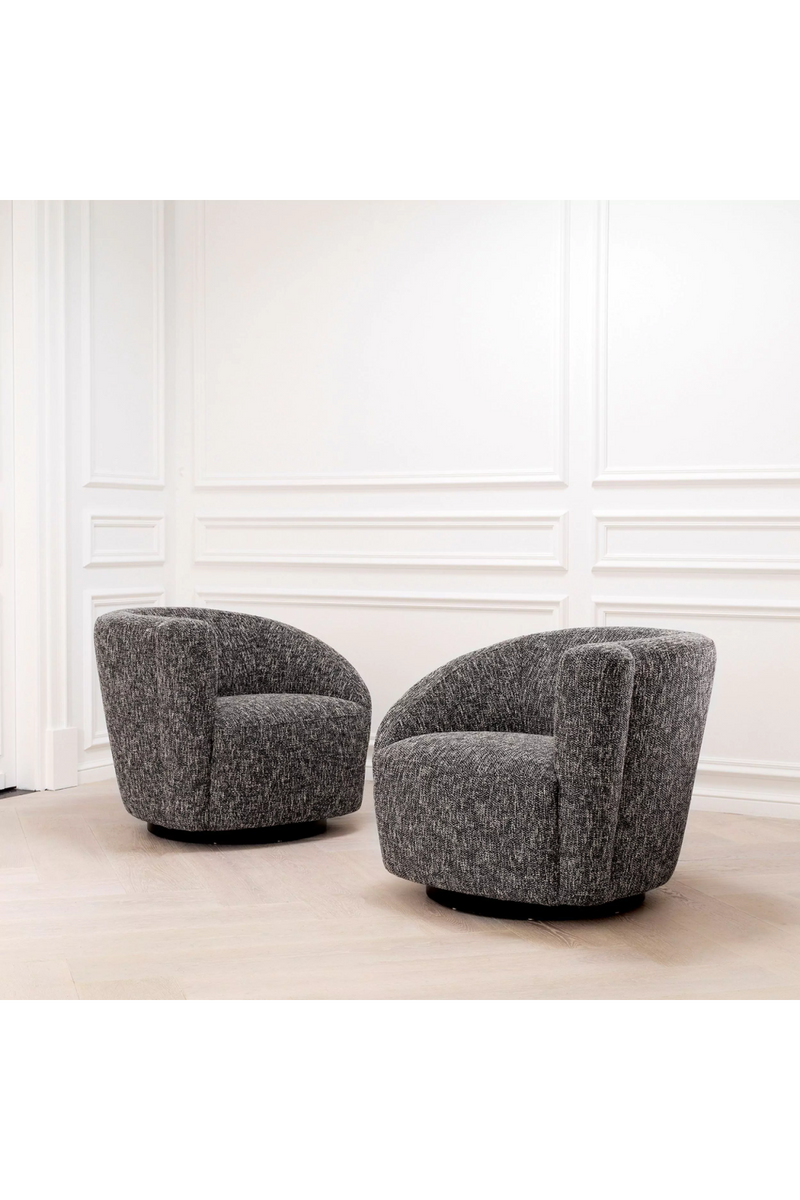Black Asymmetrical Swivel Chair | Eichholtz Colin | Oroatrade.com