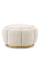 Cream Bouclé Modern Ottoman | Eichholtz Inger | OROATRADE.com