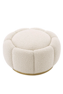 Cream Bouclé Modern Ottoman | Eichholtz Inger | OROATRADE.com