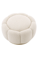 Cream Bouclé Modern Ottoman | Eichholtz Inger | OROATRADE.com