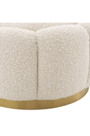 Cream Bouclé Modern Ottoman | Eichholtz Inger | OROATRADE.com