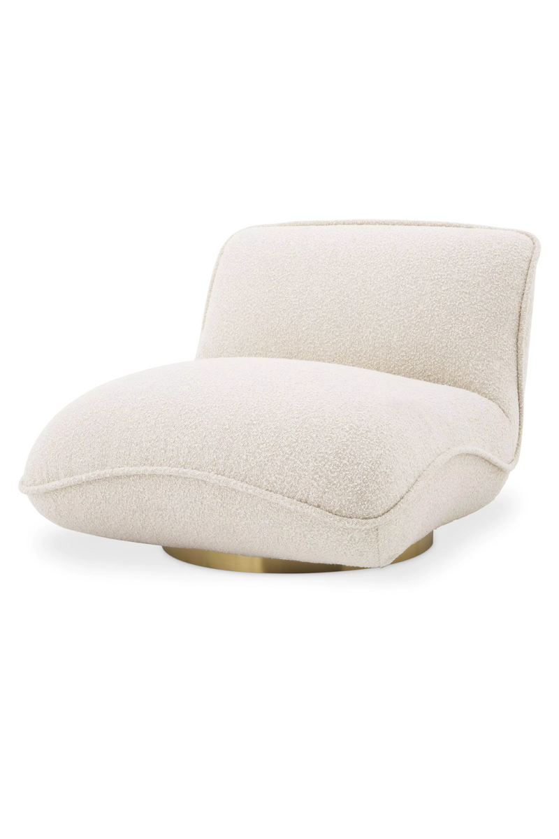 Cream Bouclé Pillow Swivel Chair | Eichholtz Relax | Oroatrade.com