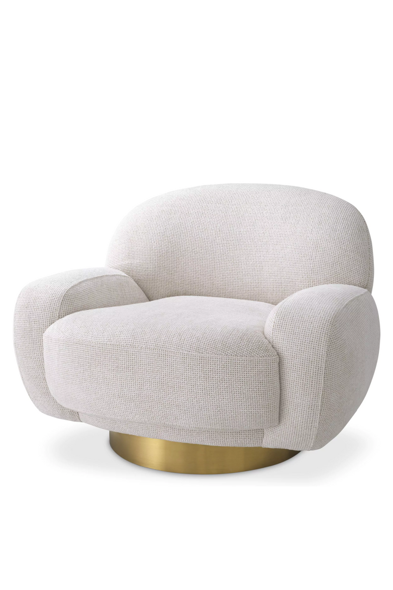 White Curved Swivel Chair | Eichholtz Udine | Oroatrade.com