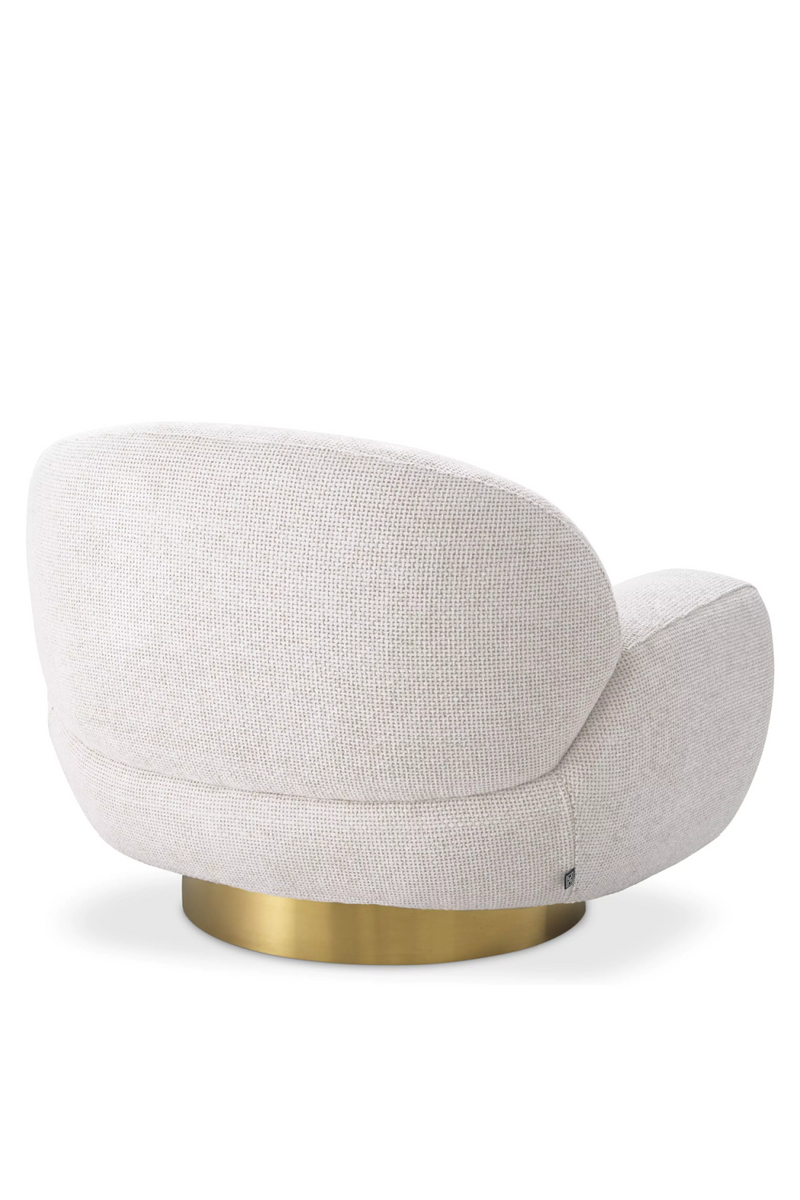 White Curved Swivel Chair | Eichholtz Udine | Oroatrade.com