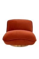 Orange Velvet Pillow Swivel Chair | Eichholtz Relax | Oroatrade.com