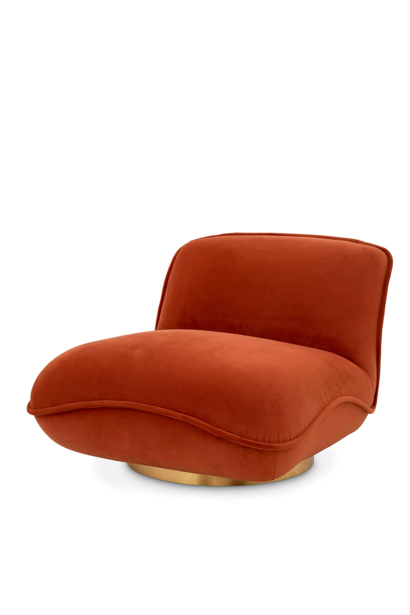 Orange Velvet Pillow Swivel Chair | Eichholtz Relax | Oroatrade.com