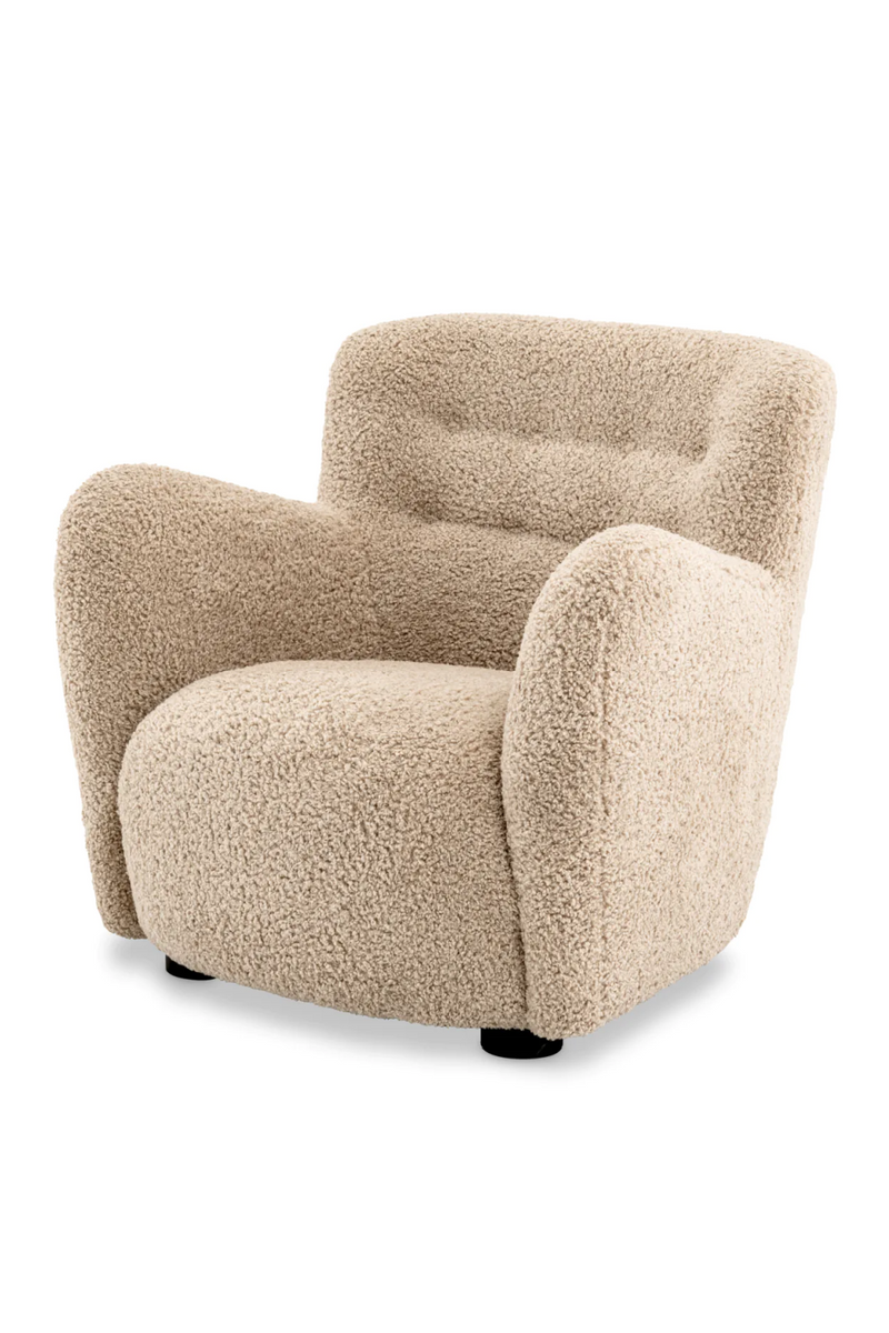 Beige Shearling Lounge Chair | Eichhotz Bixby | Oroatrade.com